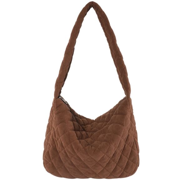 Corduroy Tote Bag Shoulder Bag Handbag B Capacity Hobo Bag Casual :^) - Picture 1 of 10